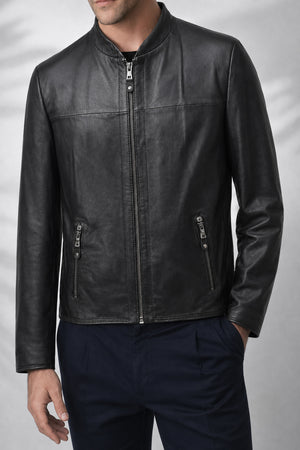 'Luther' Leather Bomber Jacket