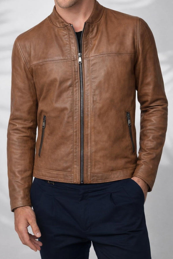 'Luther' Leather Bomber Jacket