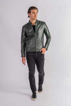 'Luther' Leather Bomber Jacket